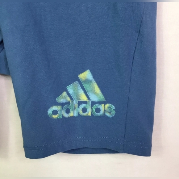 Adidas Women's Bike Shorts, 2 Tone 3 Stripes Altered Blue Graphic, Size 3X - Picture 4 of 5